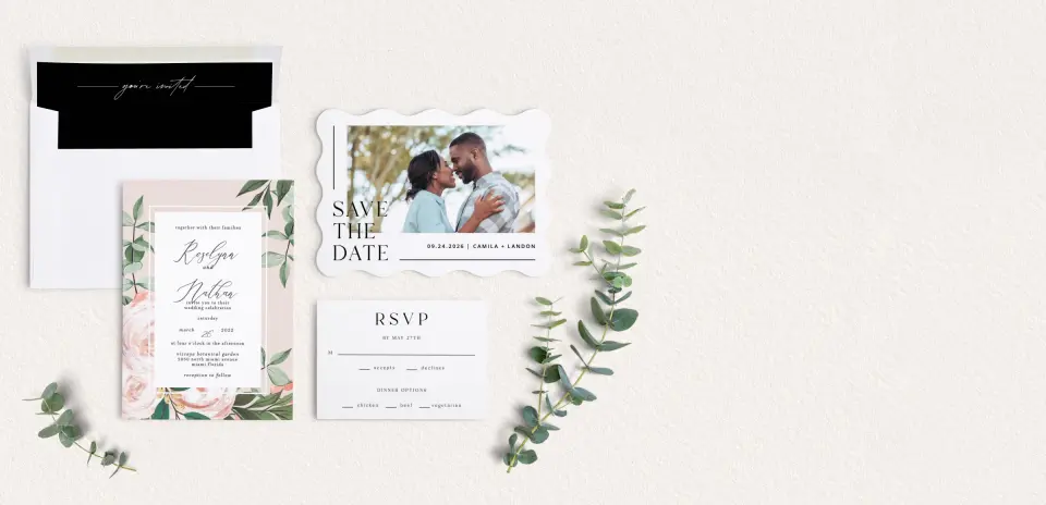 Front of Save the Date Card