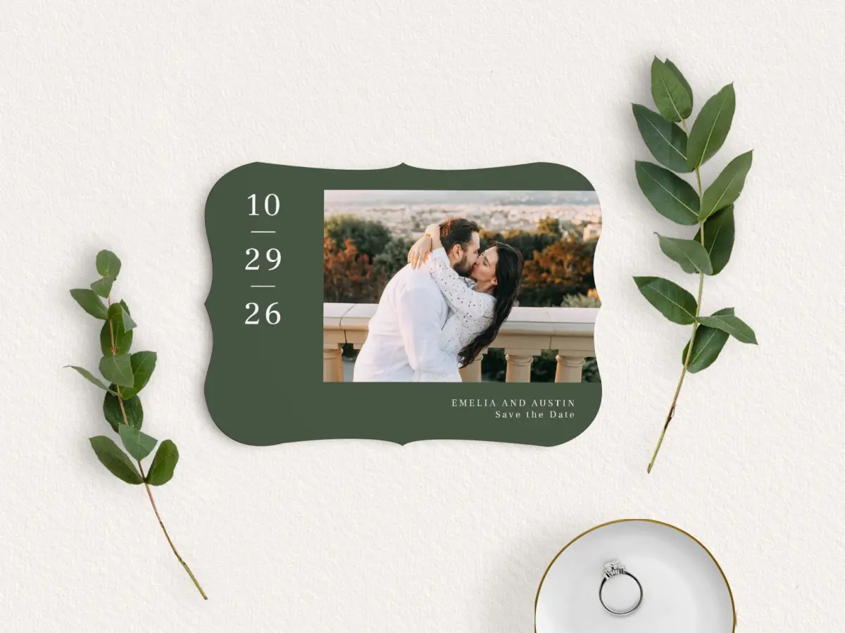 Save the Date Card with Optional Guest Addressing Service