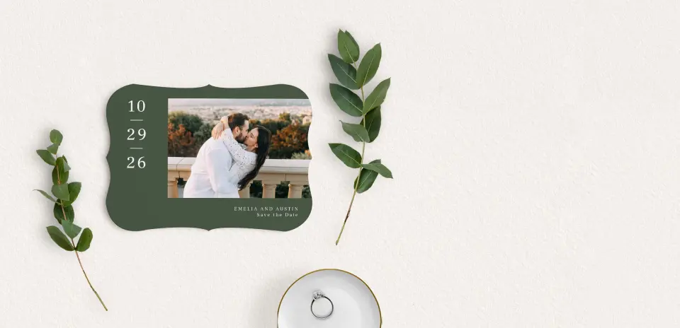 Save the Date Card with Optional Guest Addressing Service