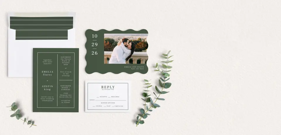 Front of Save the Date Card