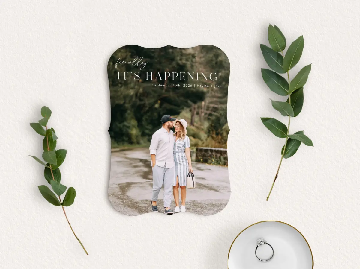 Save the Date Card with Optional Guest Addressing Service