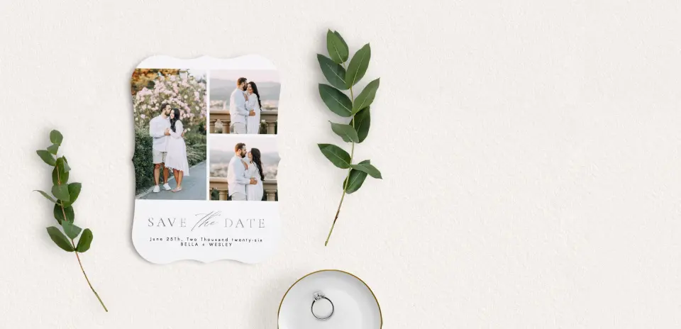 Save the Date Card with Optional Guest Addressing Service