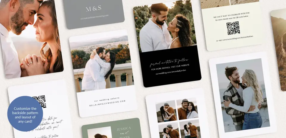 Back of Save the Date Card