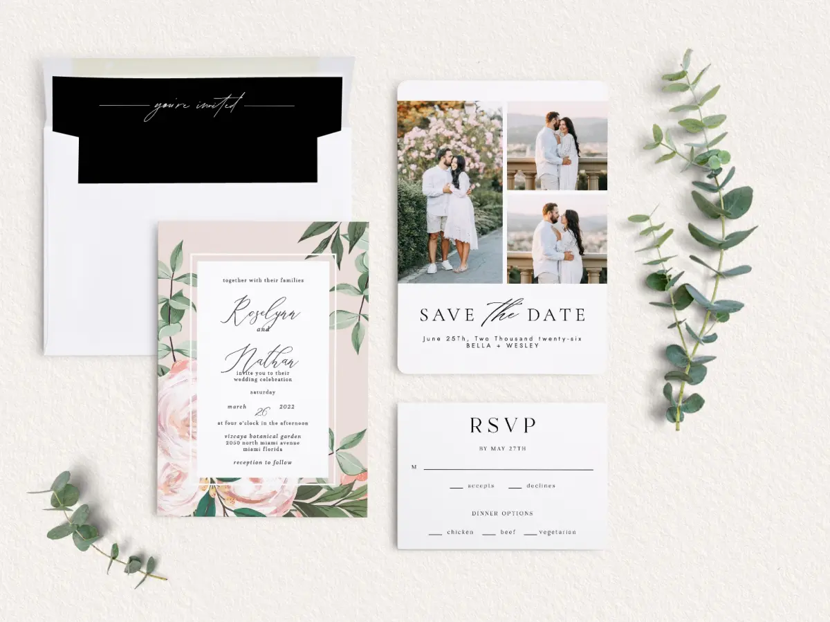 Front of Save the Date Card