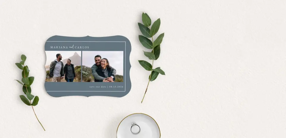 Save the Date Card with Optional Guest Addressing Service