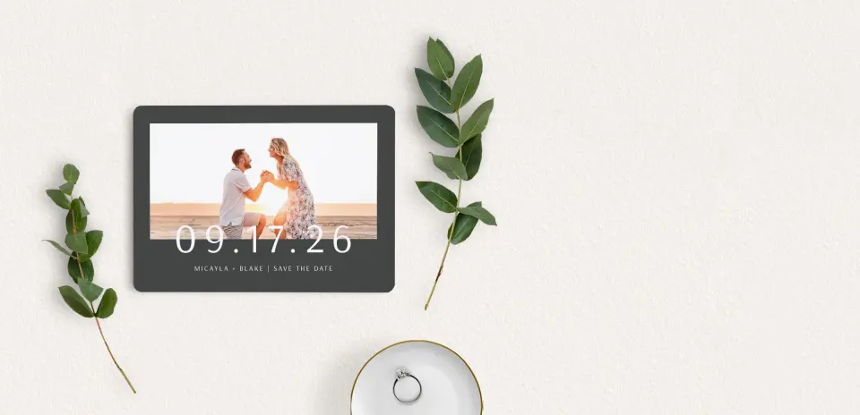 Save the Date Card with Optional Guest Addressing Service