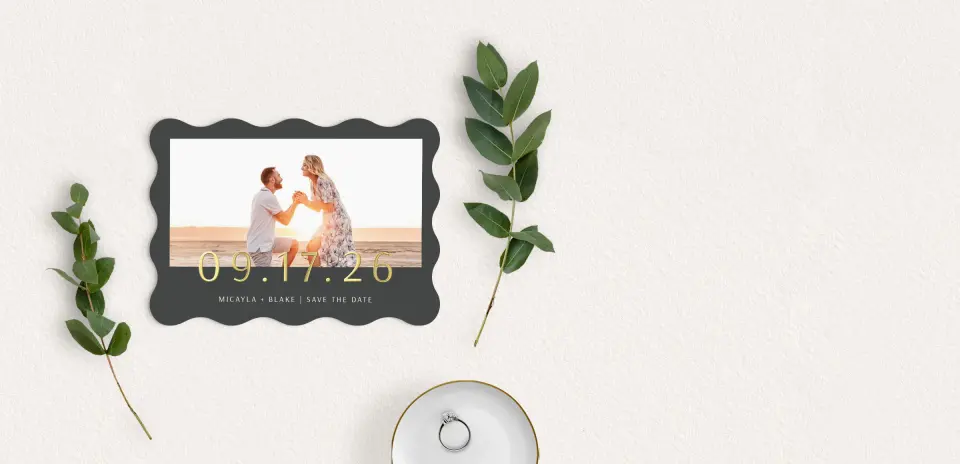 Save the Date Card with Optional Guest Addressing Service
