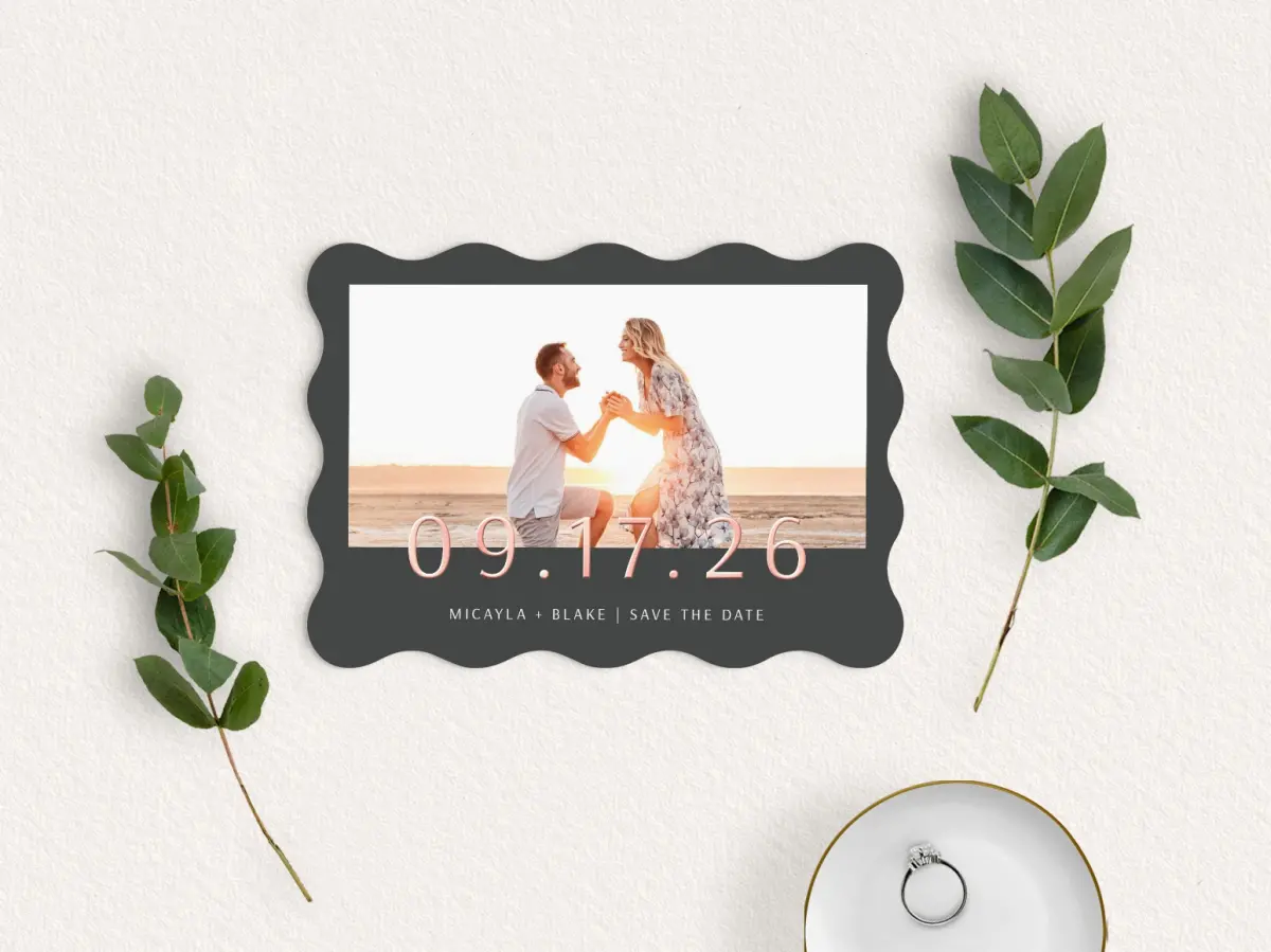 Save the Date Card with Optional Guest Addressing Service