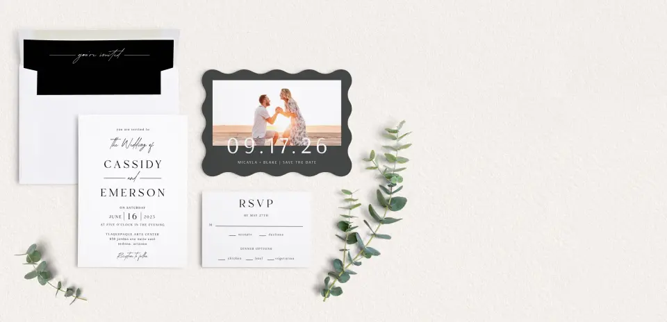 Front of Save the Date Card