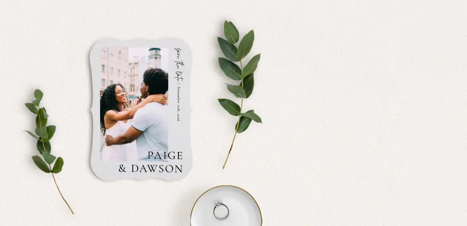 Save the Date Card with Optional Guest Addressing Service