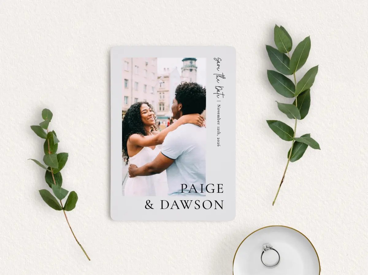 Save the Date Card with Optional Guest Addressing Service