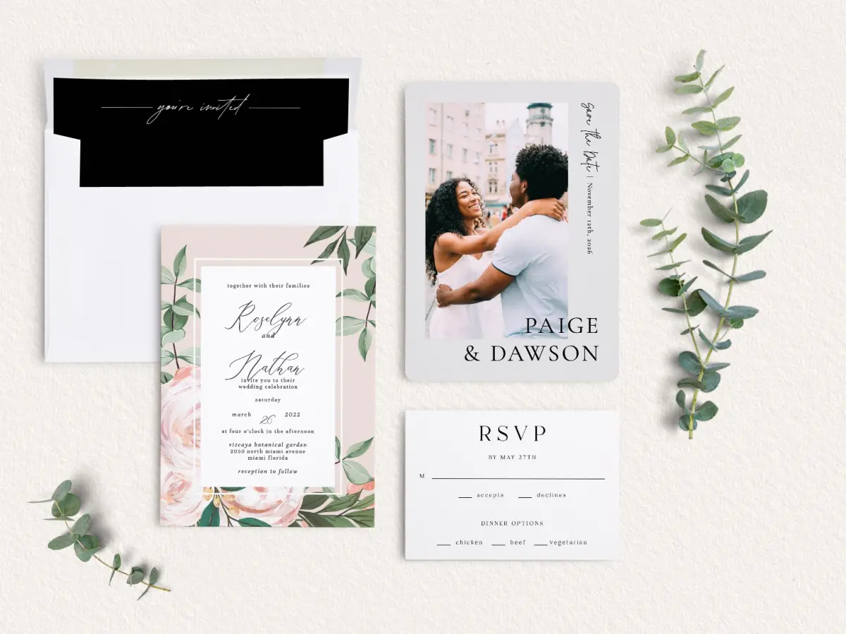 Front of Save the Date Card
