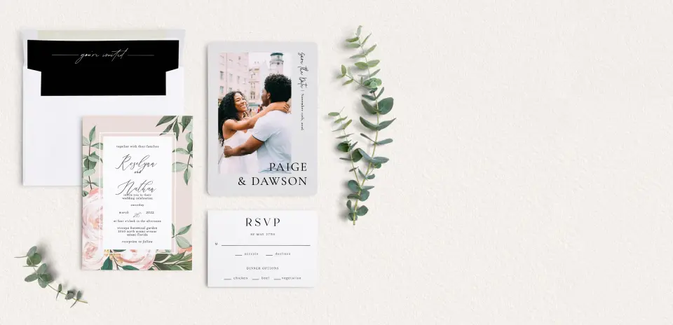 Front of Save the Date Card
