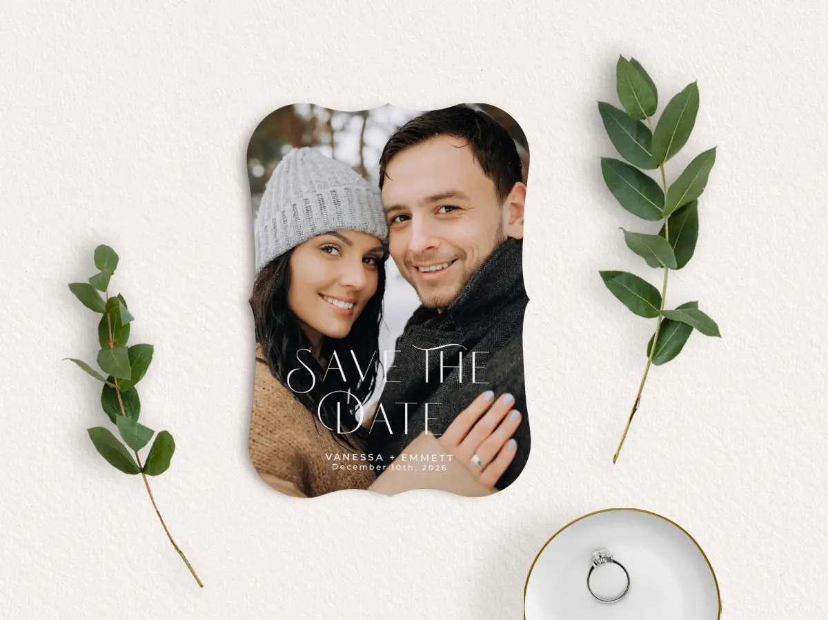 Save the Date Card with Optional Guest Addressing Service