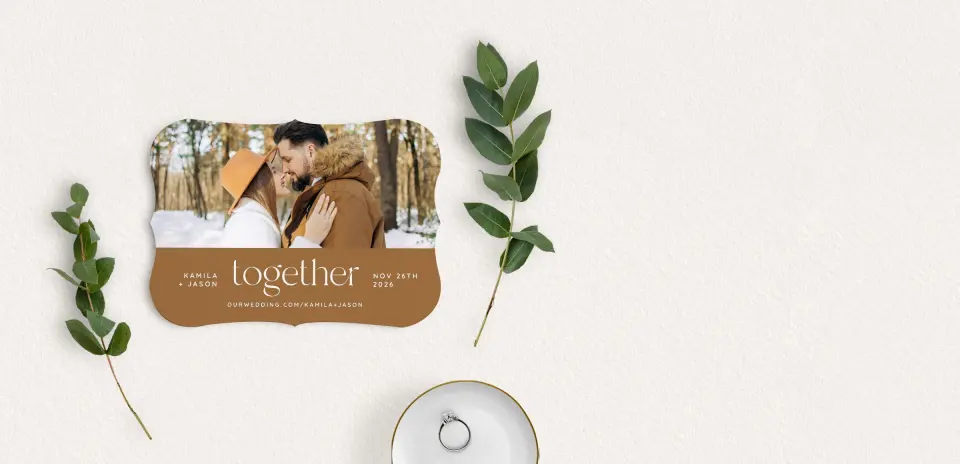 Save the Date Card with Optional Guest Addressing Service