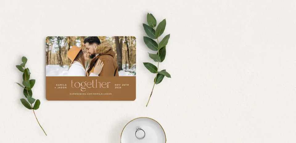 Save the Date Card with Optional Guest Addressing Service