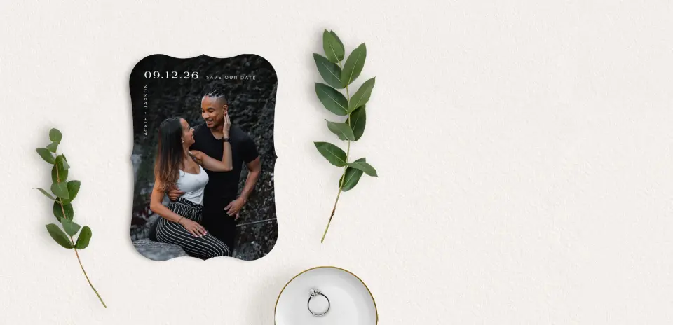 Save the Date Card with Optional Guest Addressing Service