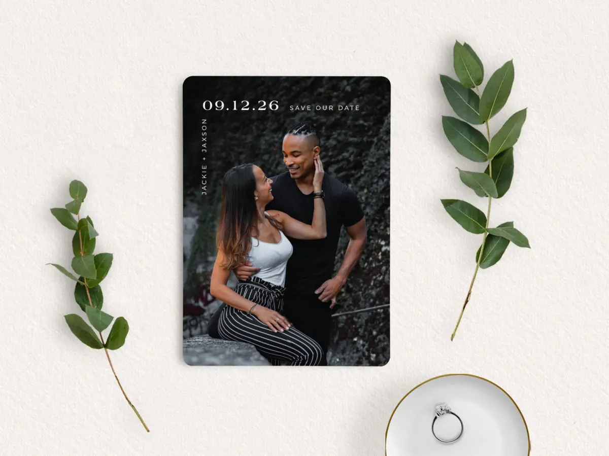 Save the Date Card with Optional Guest Addressing Service