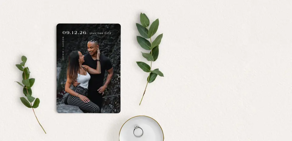 Save the Date Card with Optional Guest Addressing Service