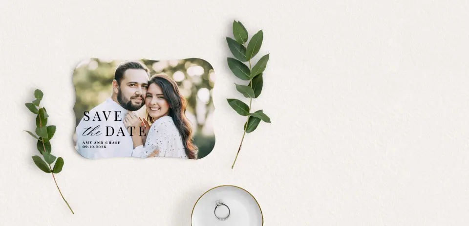 Save the Date Card with Optional Guest Addressing Service