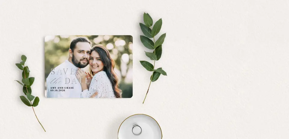 Save the Date Card with Optional Guest Addressing Service