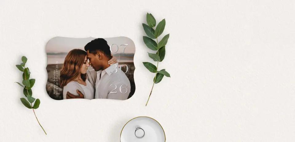 Save the Date Card with Optional Guest Addressing Service