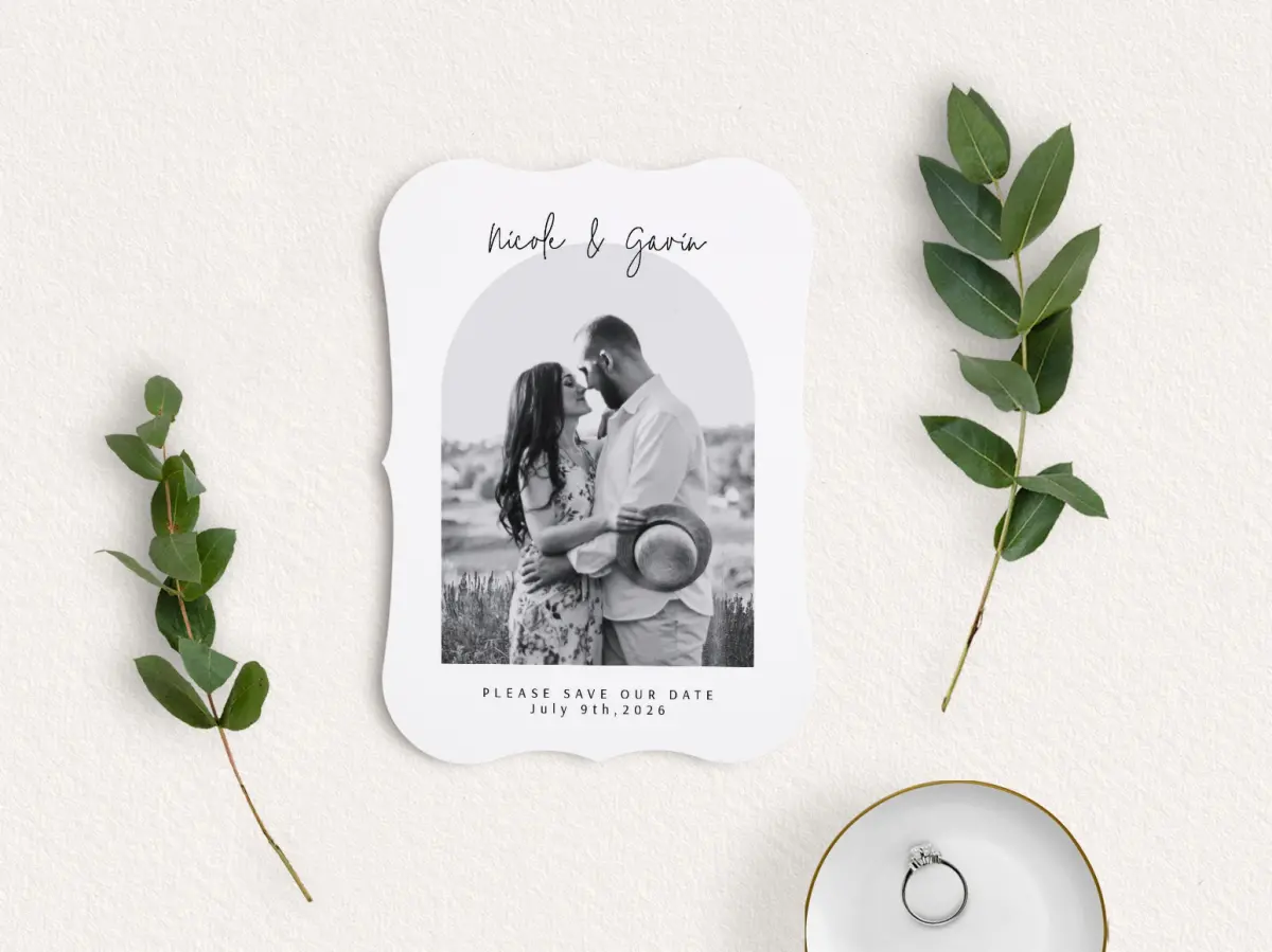Save the Date Card with Optional Guest Addressing Service