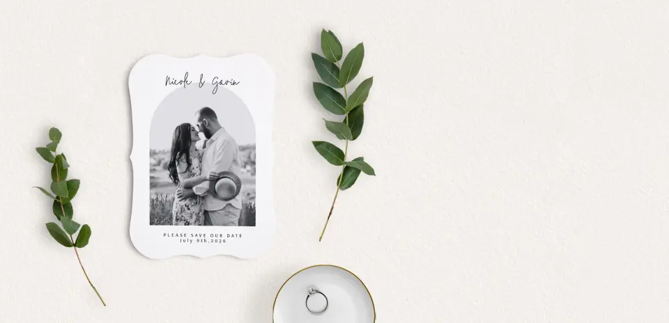 Save the Date Card with Optional Guest Addressing Service