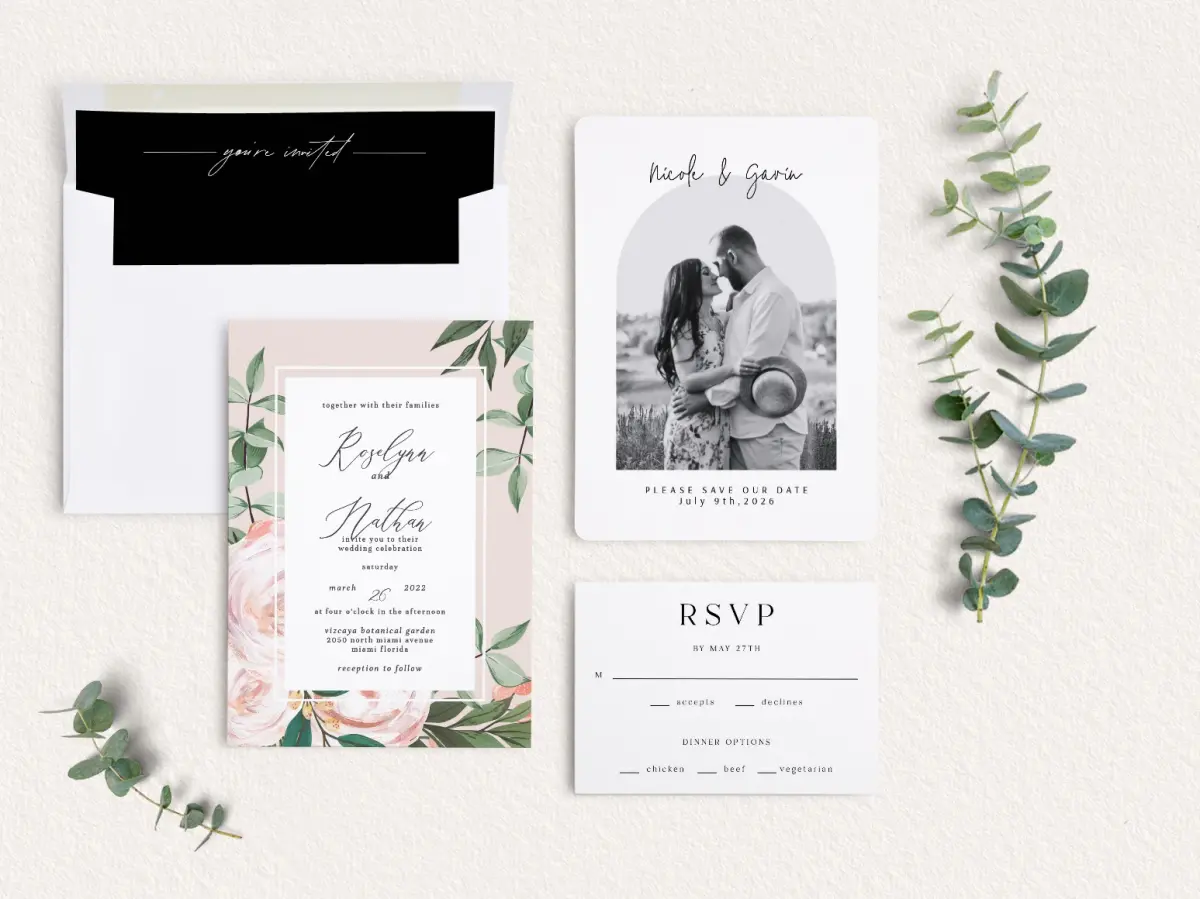 Front of Save the Date Card