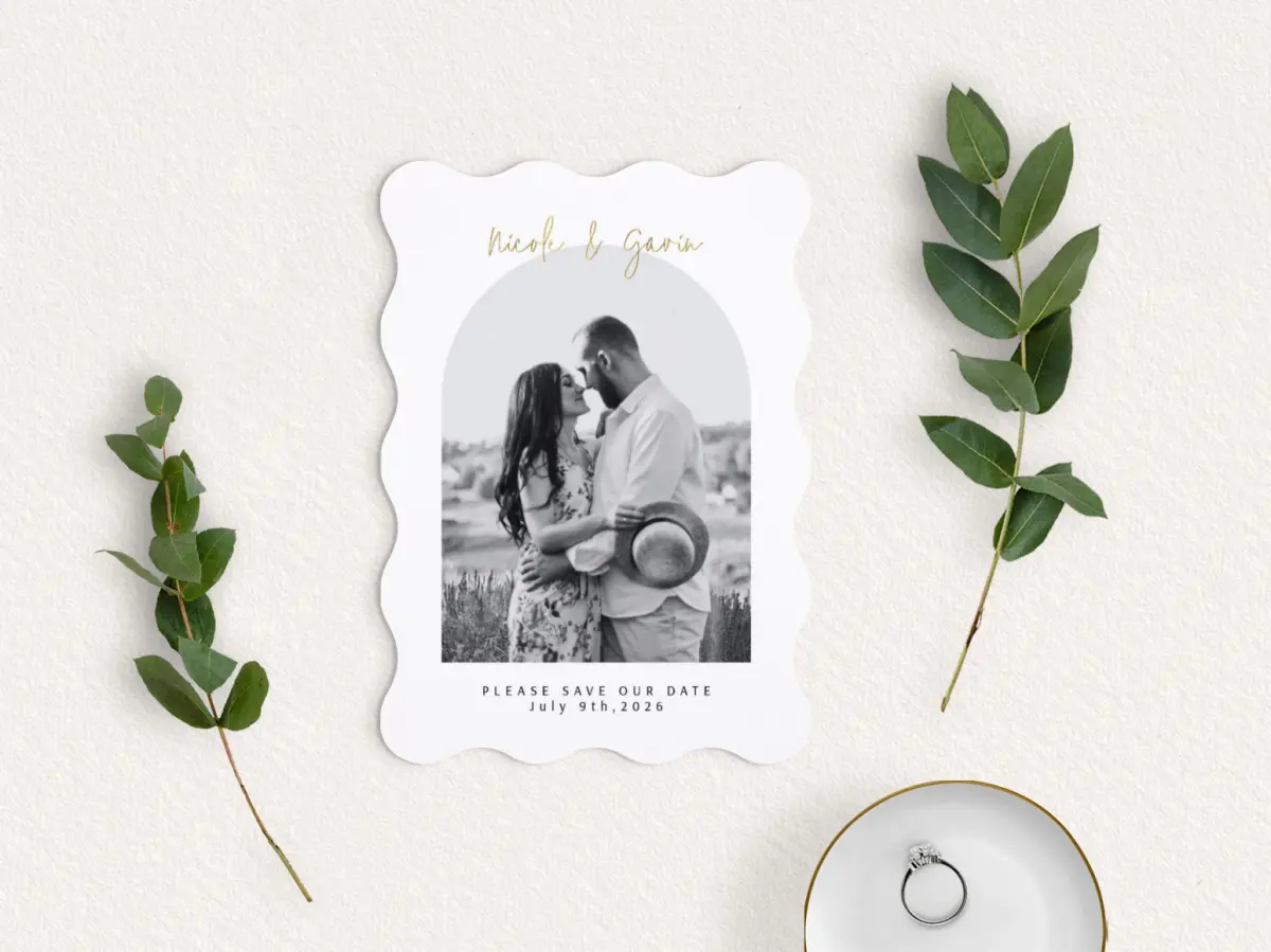 Save the Date Card with Optional Guest Addressing Service