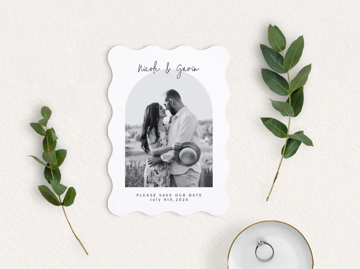 Save the Date Card with Optional Guest Addressing Service