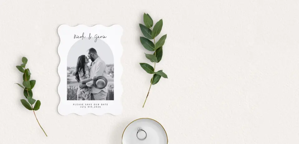 Save the Date Card with Optional Guest Addressing Service