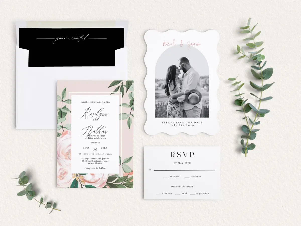 Front of Save the Date Card