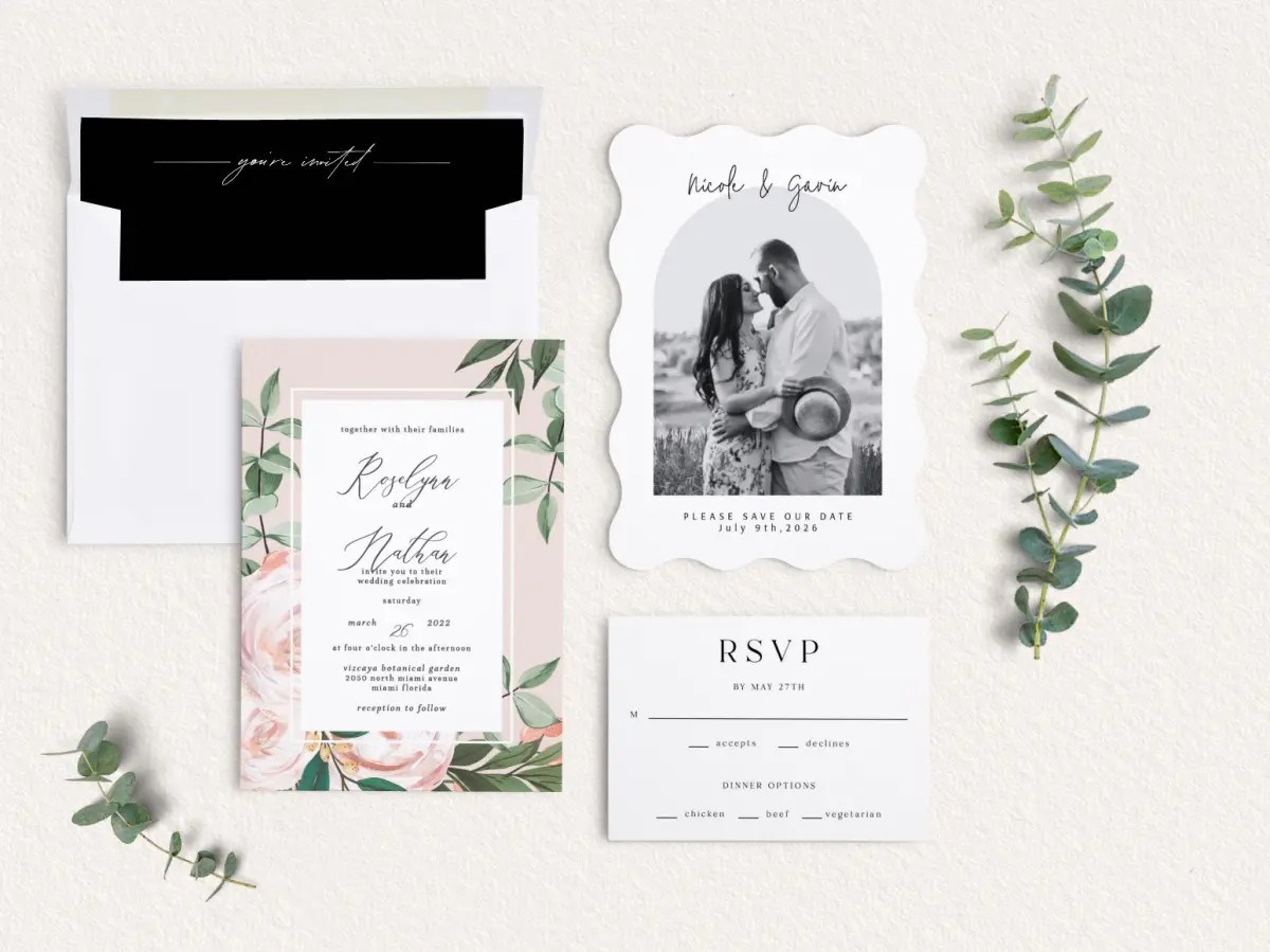 Front of Save the Date Card