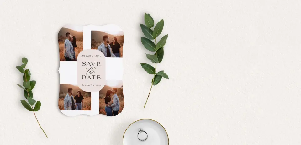 Save the Date Card with Optional Guest Addressing Service