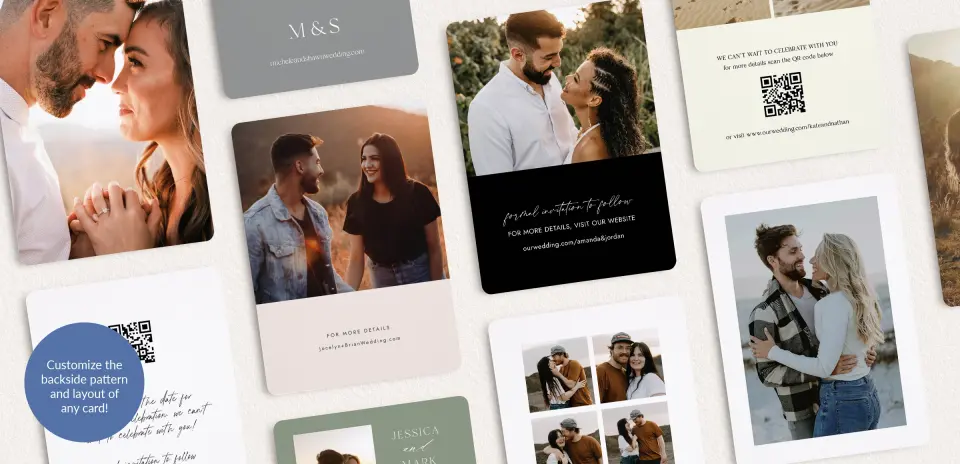 Back of Save the Date Card