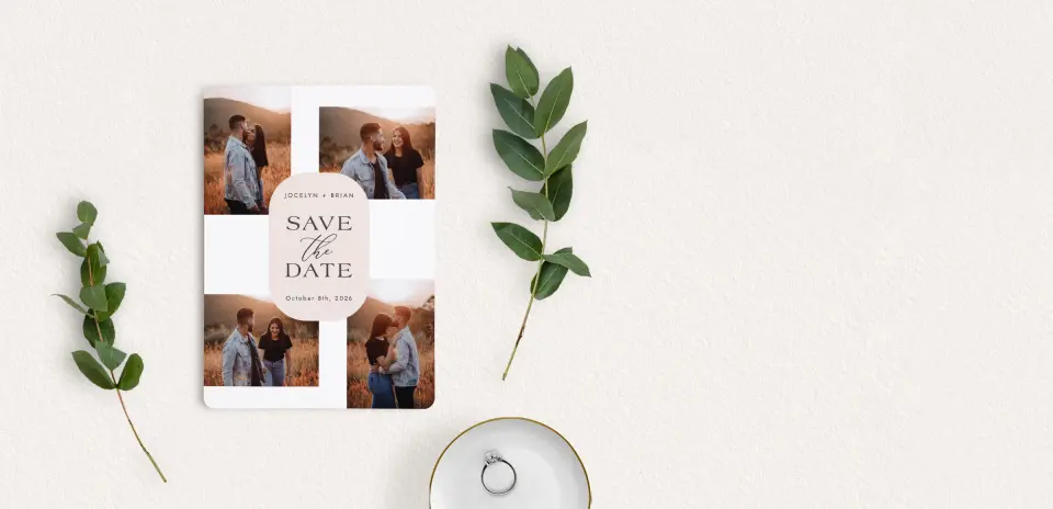 Save the Date Card with Optional Guest Addressing Service