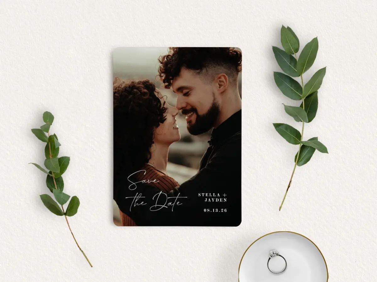Save the Date Card with Optional Guest Addressing Service