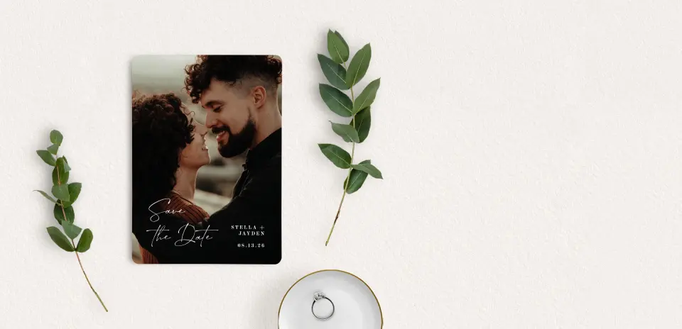 Save the Date Card with Optional Guest Addressing Service