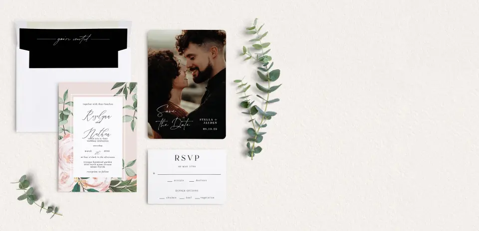 Front of Save the Date Card