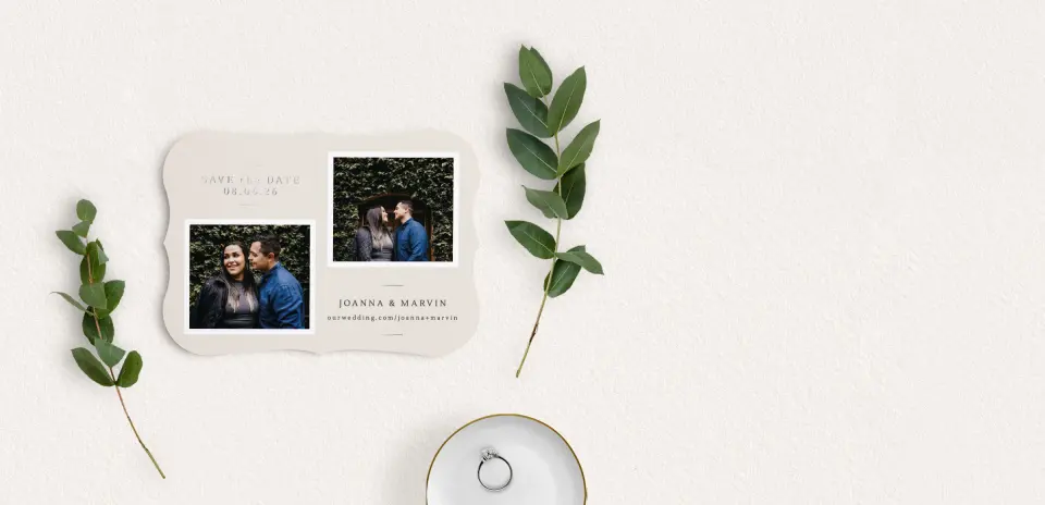 Save the Date Card with Optional Guest Addressing Service