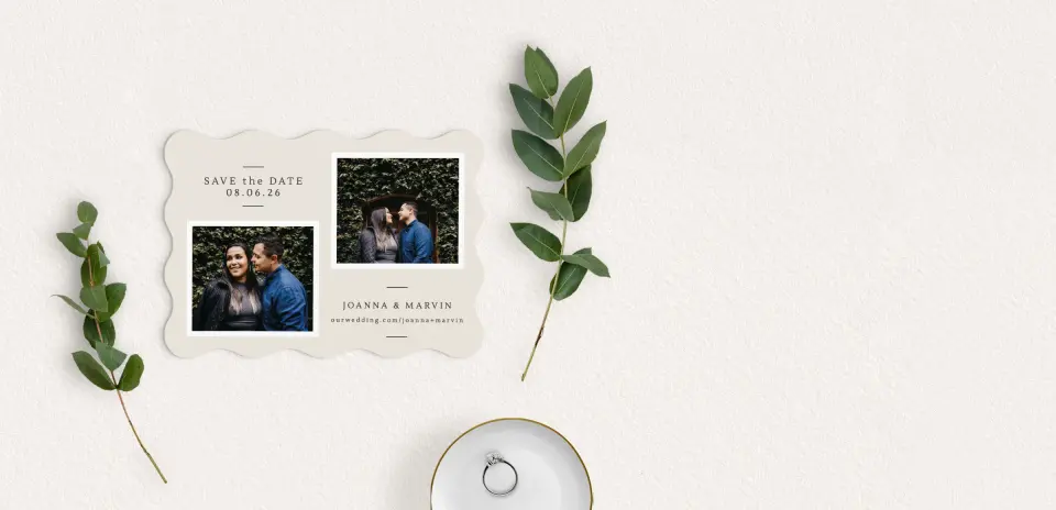 Save the Date Card with Optional Guest Addressing Service