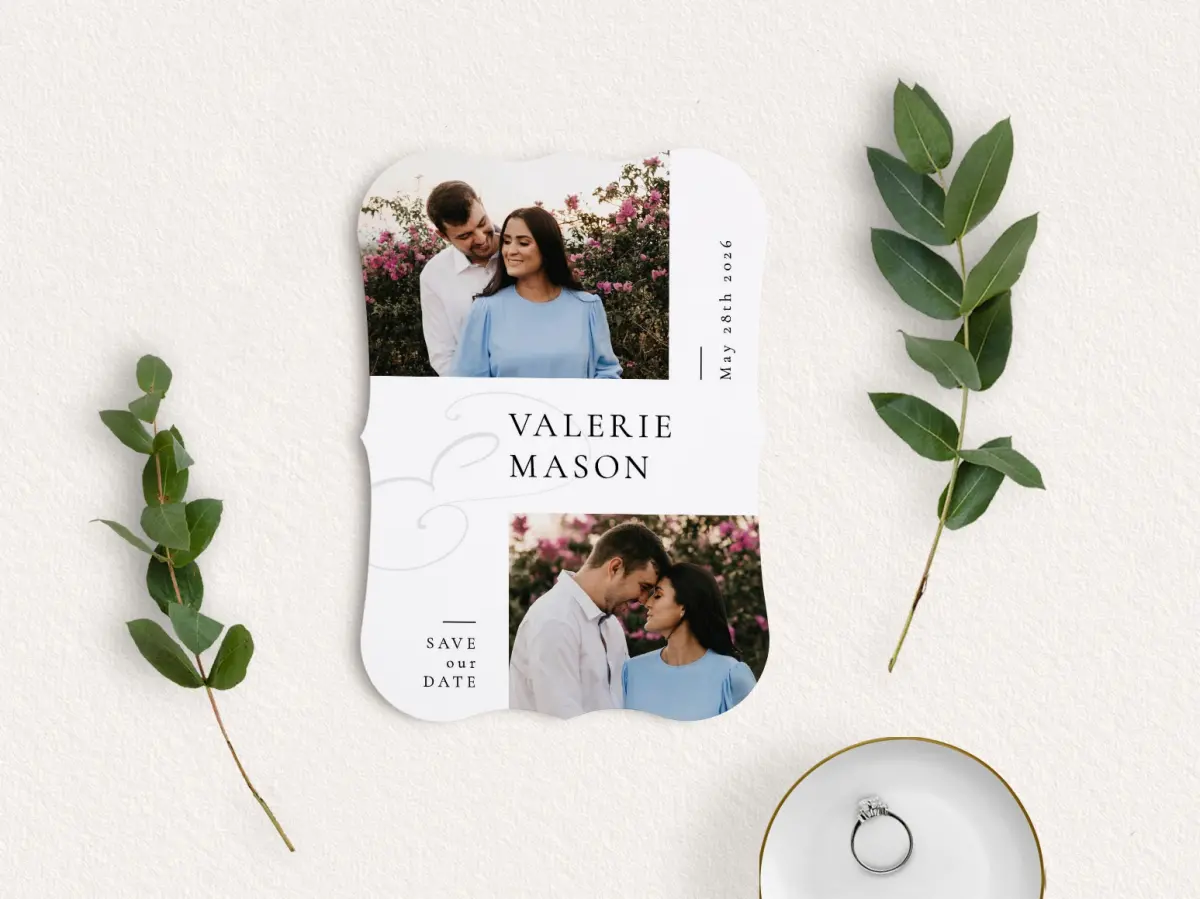 Save the Date Card with Optional Guest Addressing Service