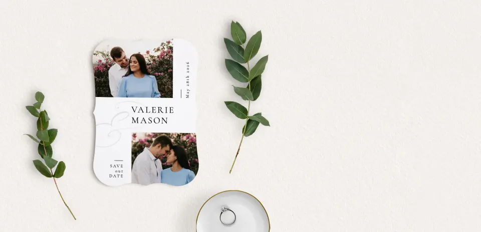 Save the Date Card with Optional Guest Addressing Service