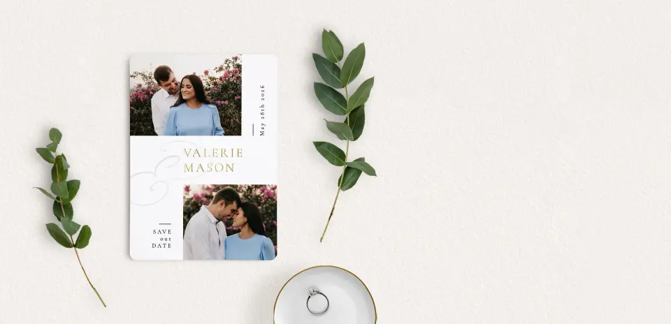 Save the Date Card with Optional Guest Addressing Service
