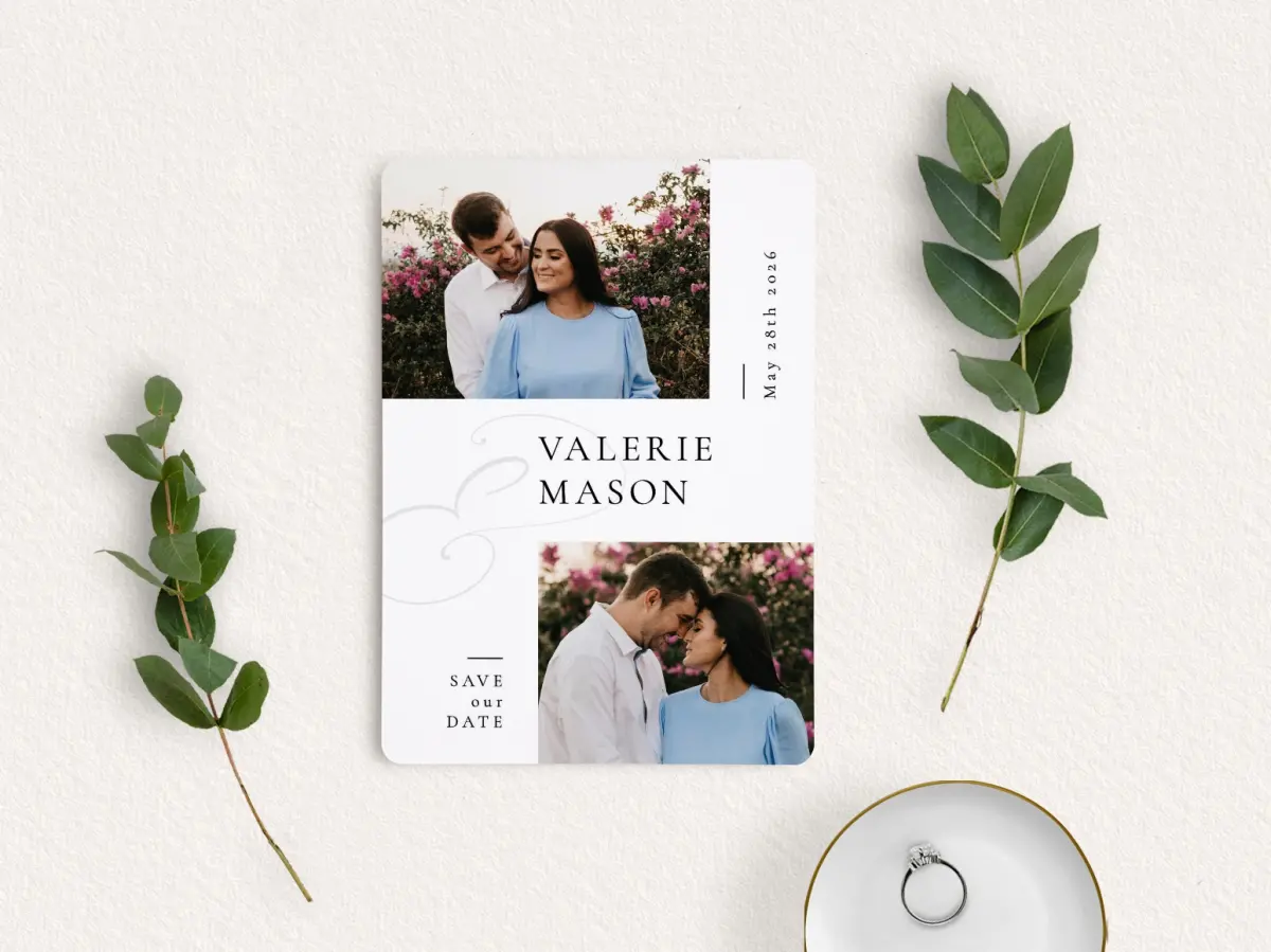 Save the Date Card with Optional Guest Addressing Service