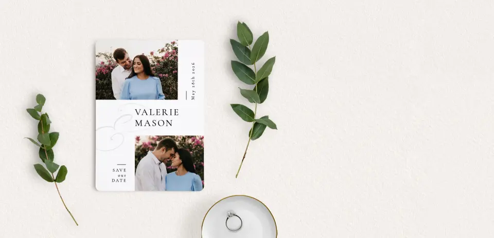 Save the Date Card with Optional Guest Addressing Service