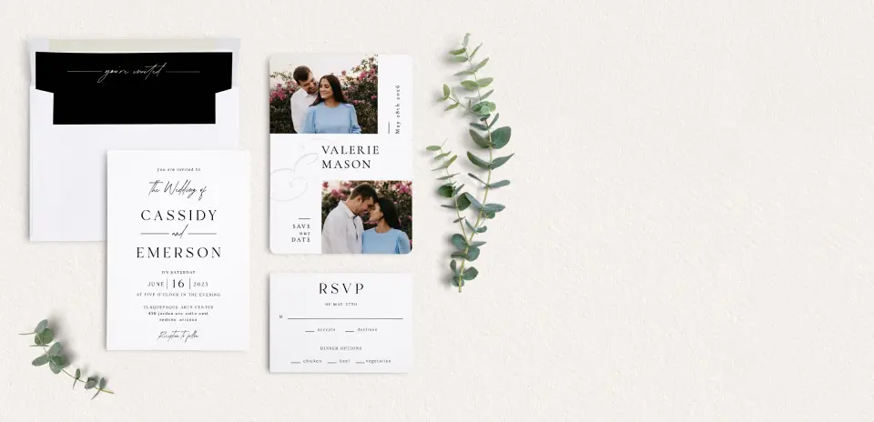 Front of Save the Date Card