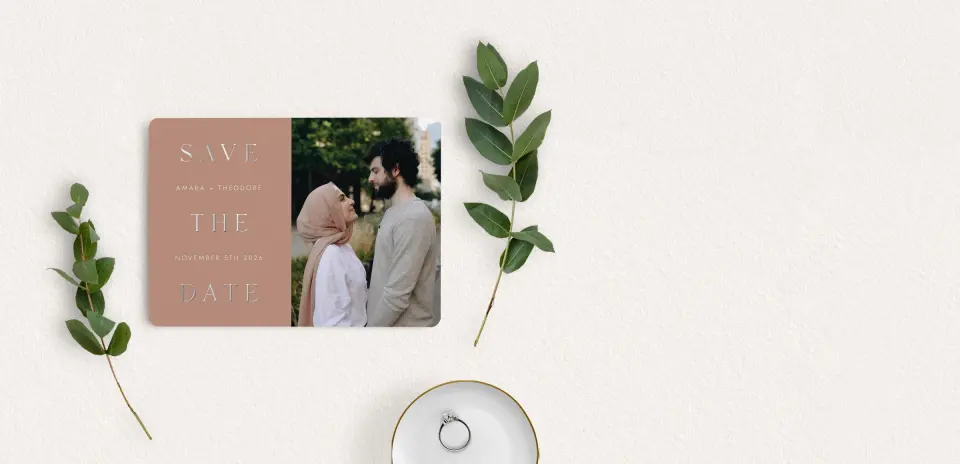 Save the Date Card with Optional Guest Addressing Service