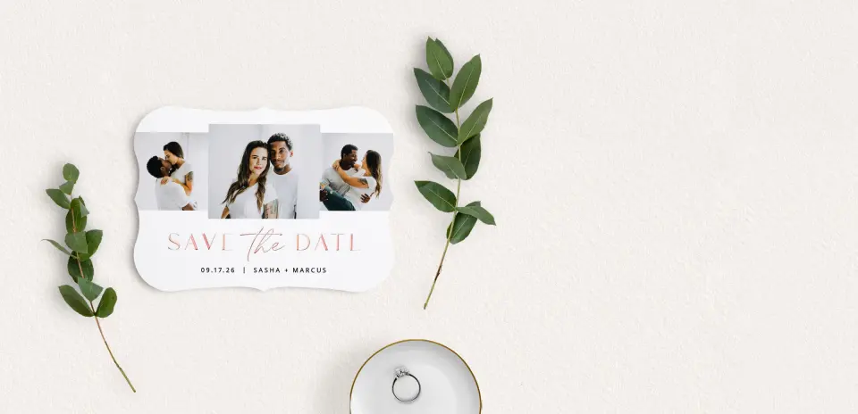 Save the Date Card with Optional Guest Addressing Service